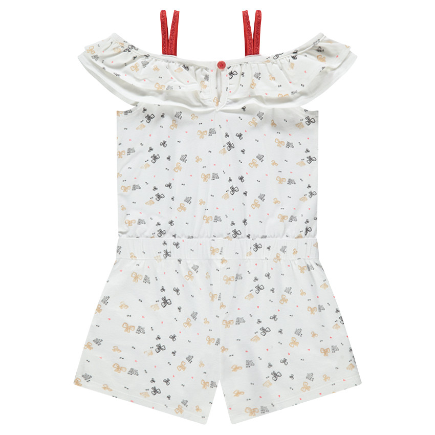 Combishort imprimée all-over avec bretelles pailletées 