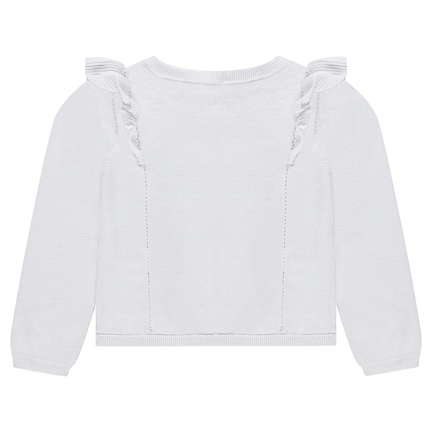 Gilet en tricot fin volanté 