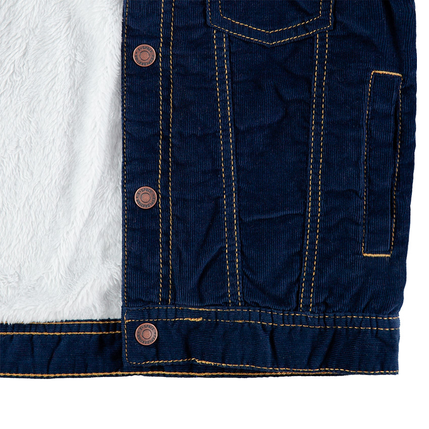 Veste en jeans doublée sherpa avec col sherpa 