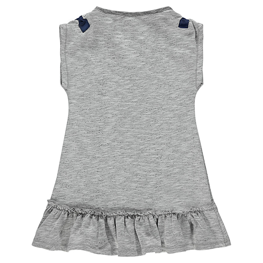 Robe en molleton chiné avec inscription fantaisie métallique 