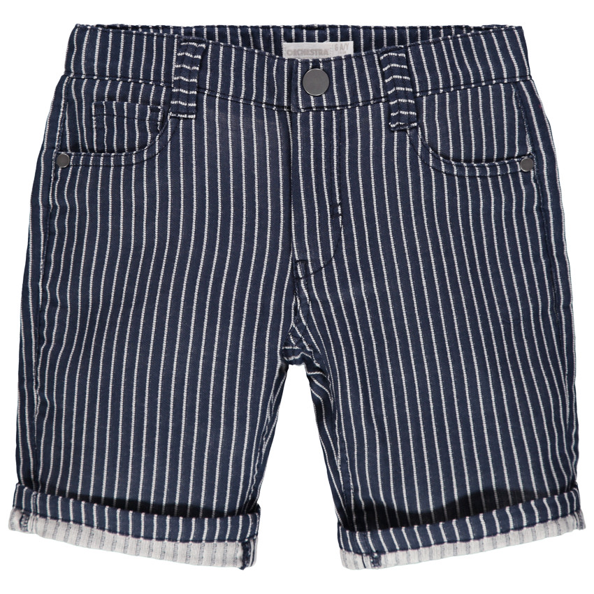 Bermuda à rayures verticales all-over 