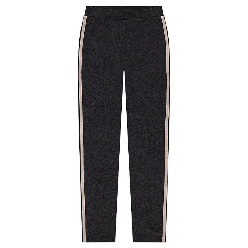 Jogging en jersey avec motif printé et bandes contrastées 