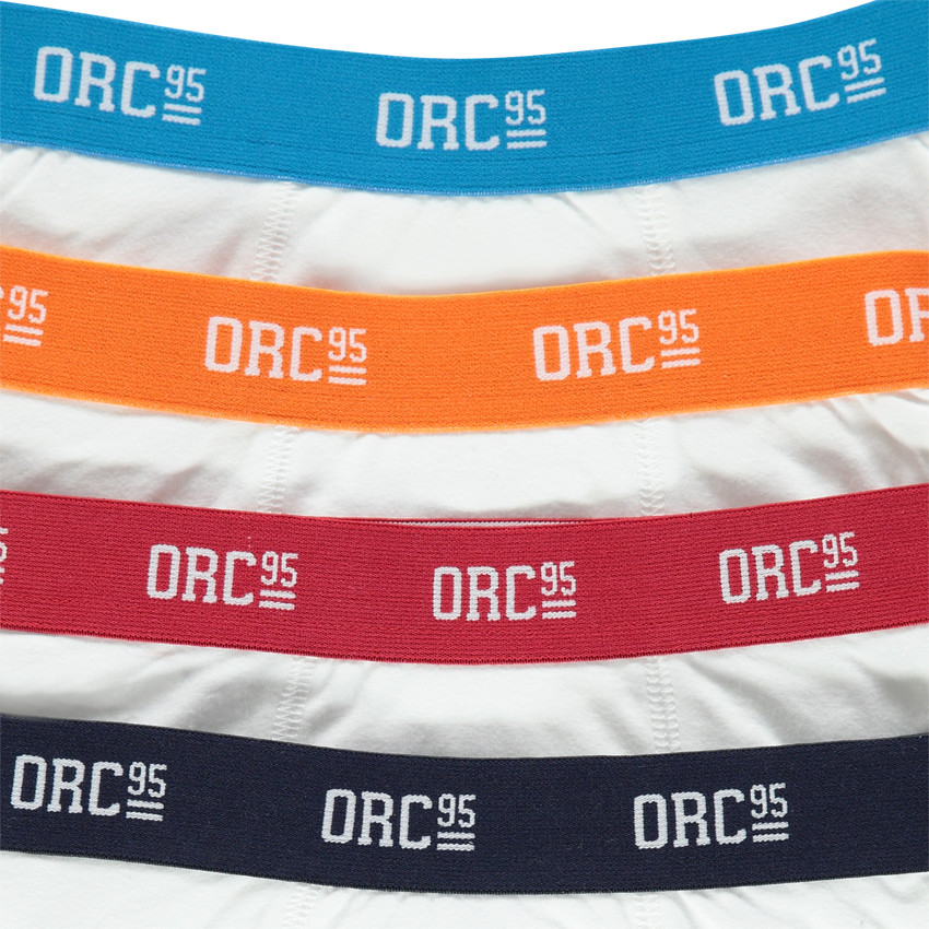 Lot de 4 boxers en coton avec ceinture contrastée 