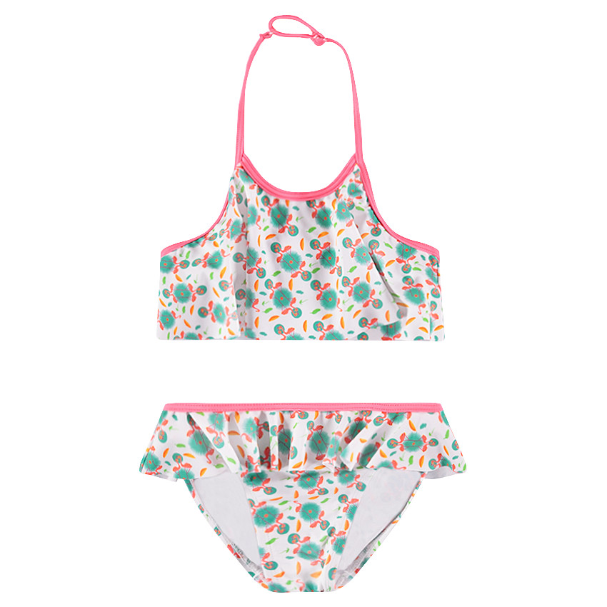 Maillot de bain 2 pièces avec imprimé fleurs all-over 