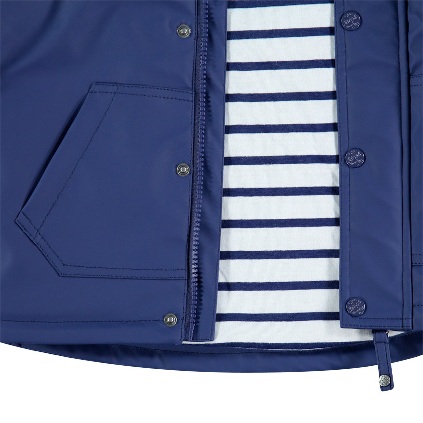 Coupe-vent en gomme à capuche amovible 