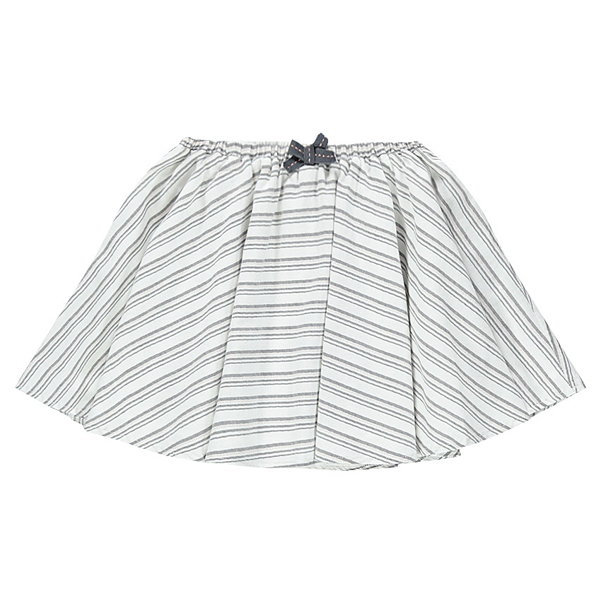 Jupe évasée à rayures fantaisie 