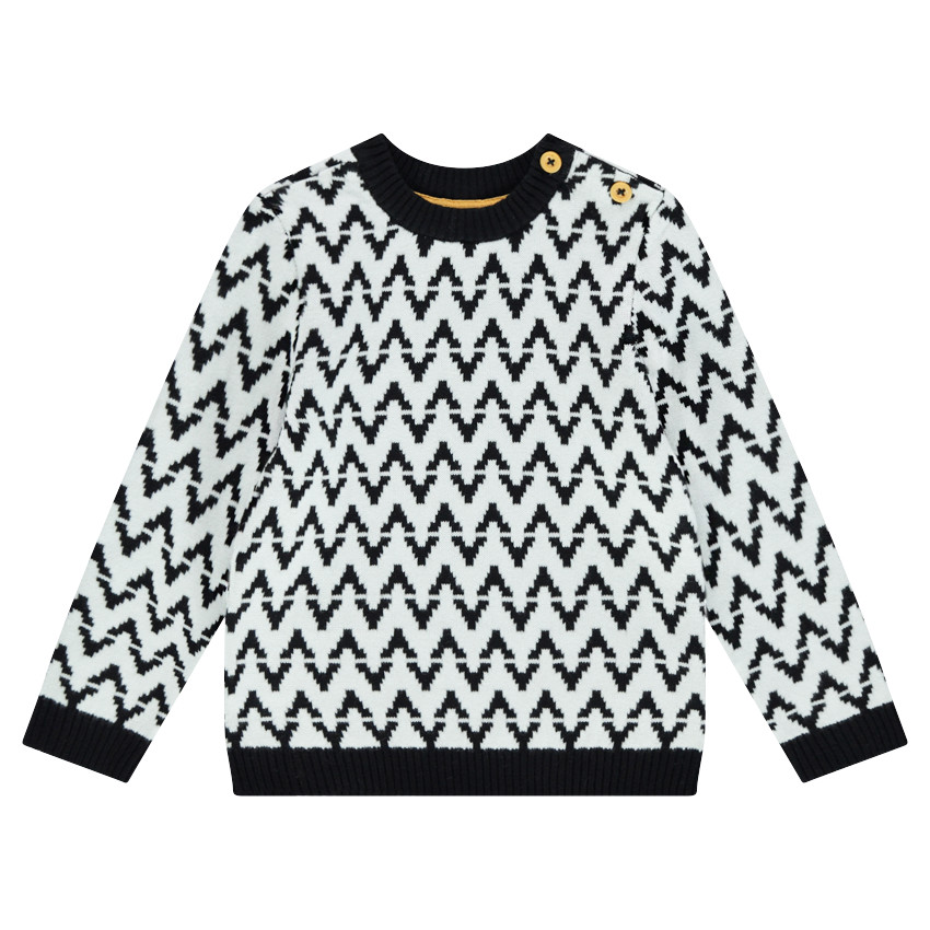Pull en tricot avec motif jacquard all-over 