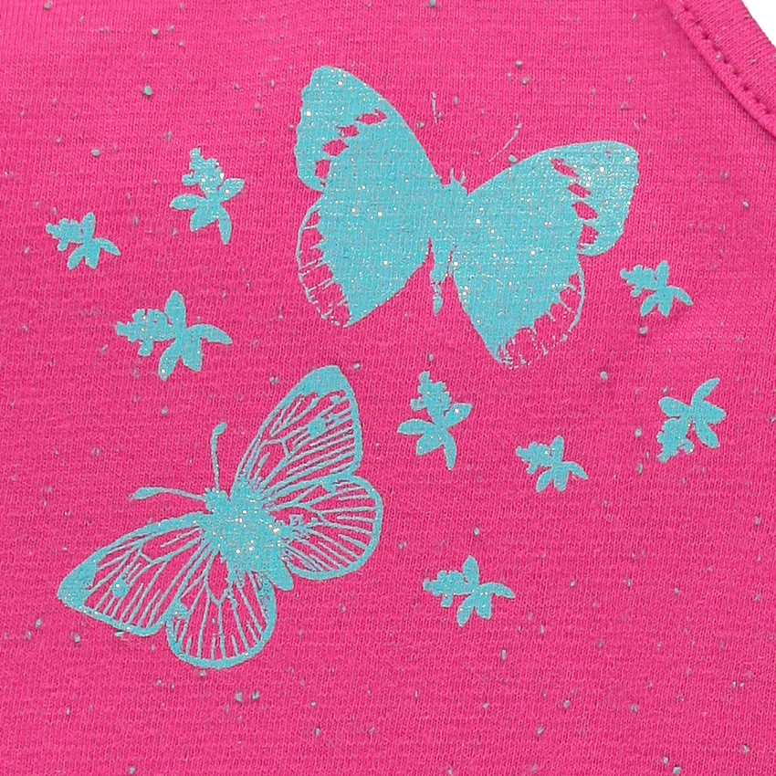 Junior - Débardeur aspect neps avec papillons printés 