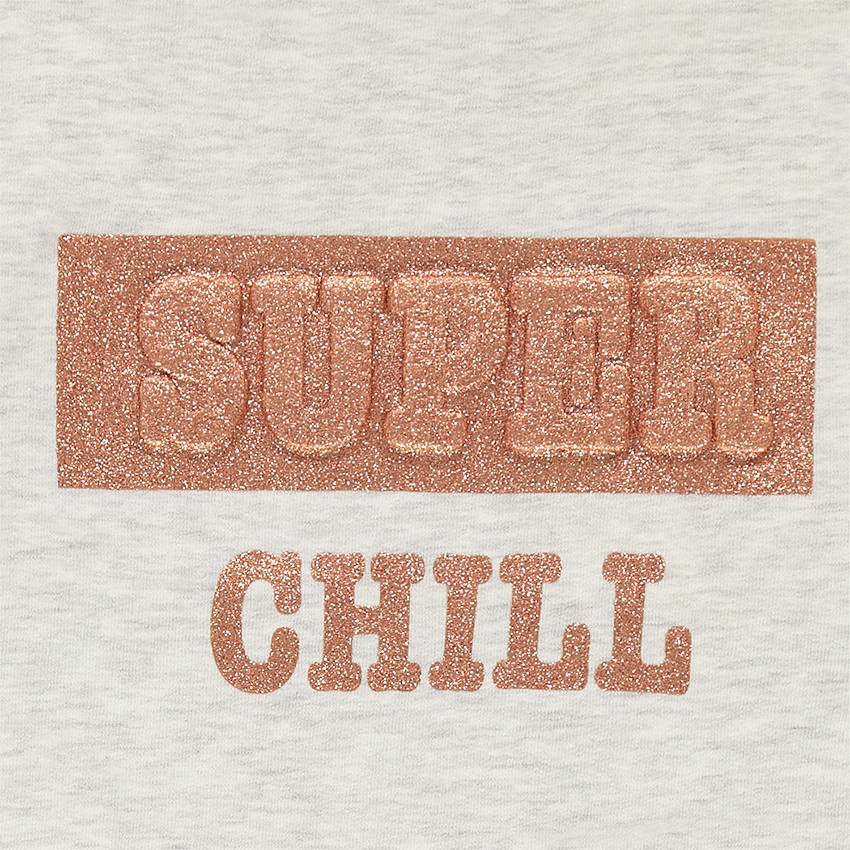 Junior - Sweat en molleton avec texte pailleté printé 