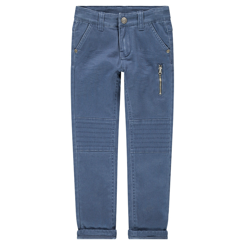 Pantalon surteint bleu clair avec poche zippée 