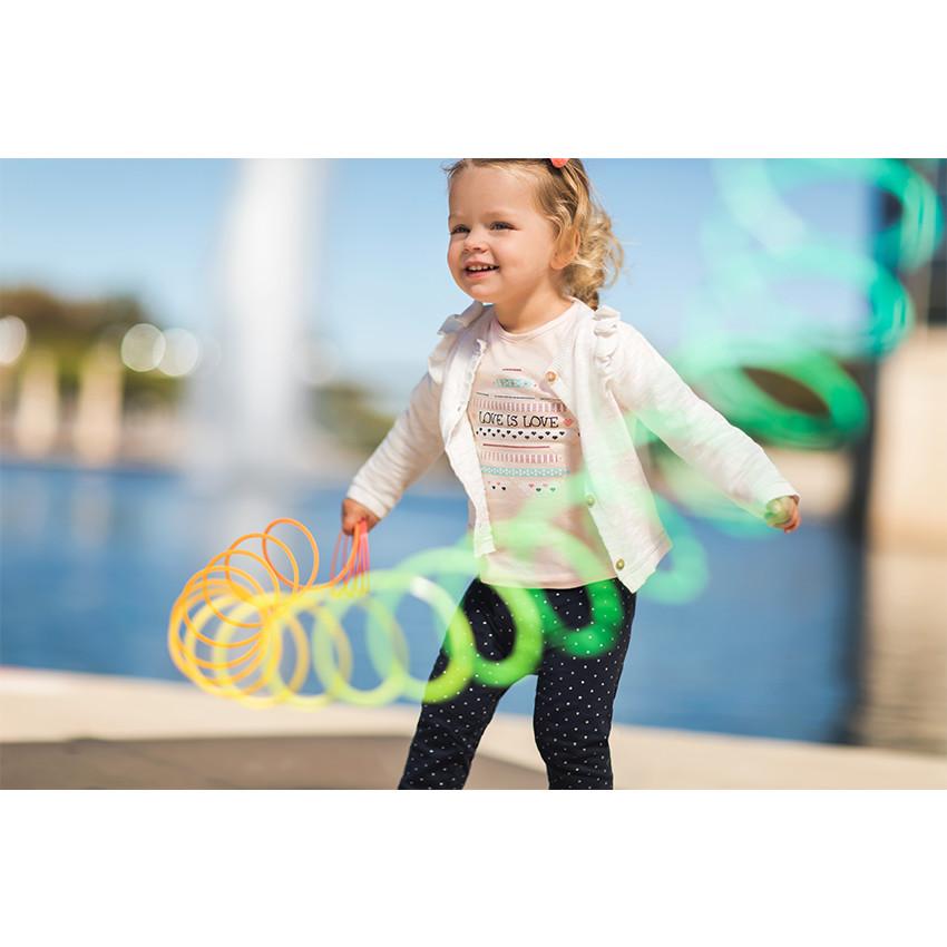 Gilet en tricot chiné avec volants 