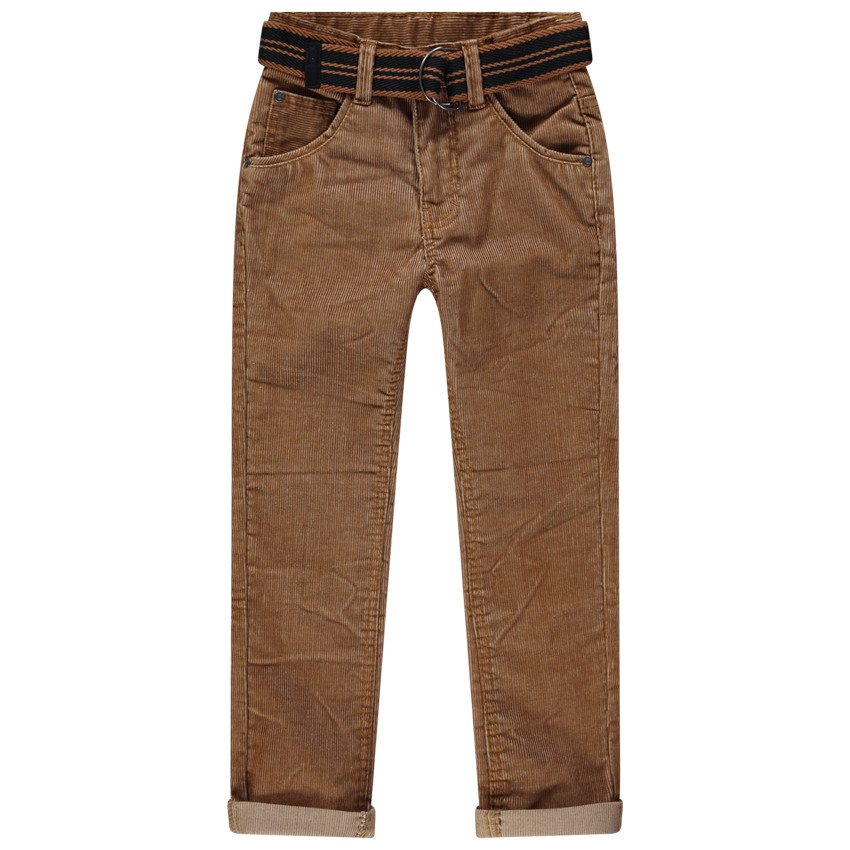 Pantalon en velours marron avec ceinture amovible  