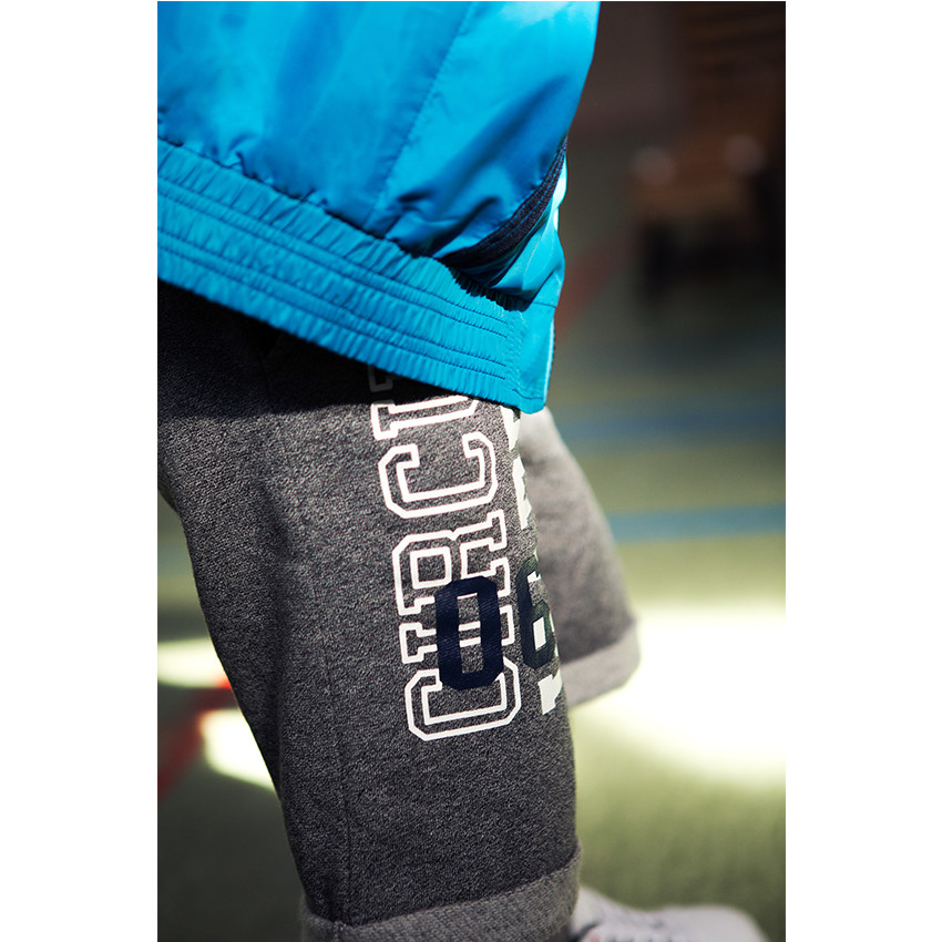 Bermuda en molleton avec inscription printée 