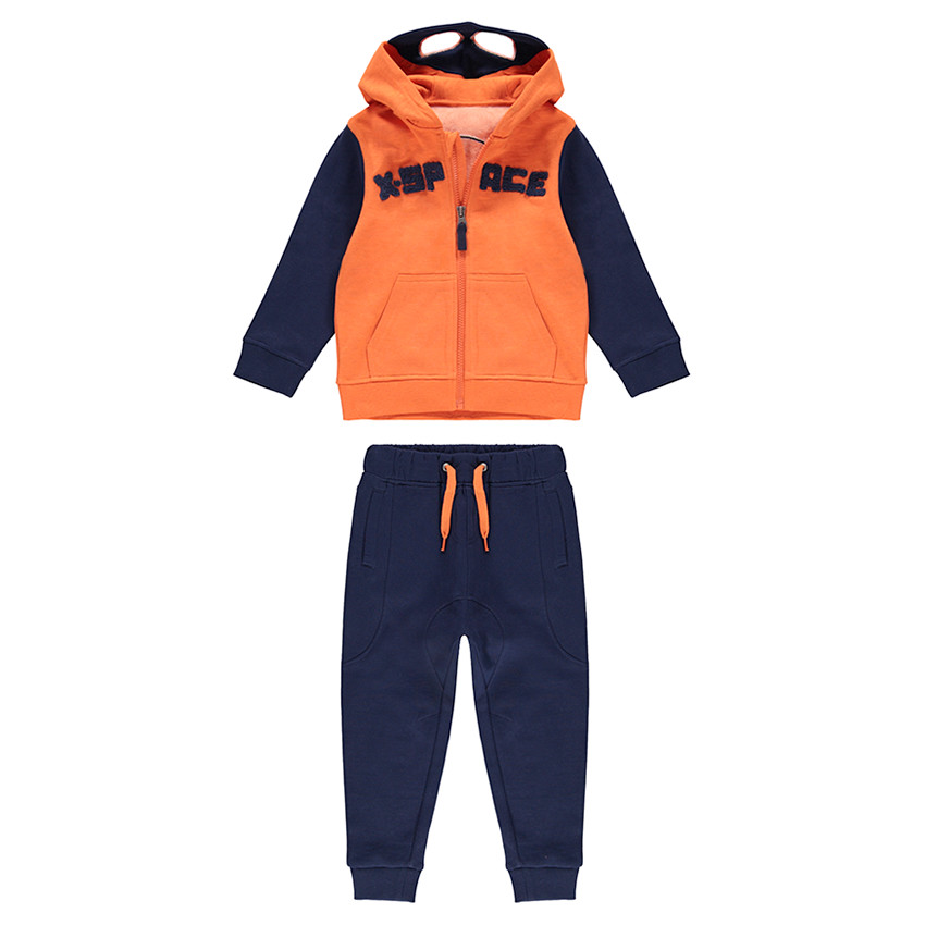 Jogging en molleton print alien avec capuche effet masque 