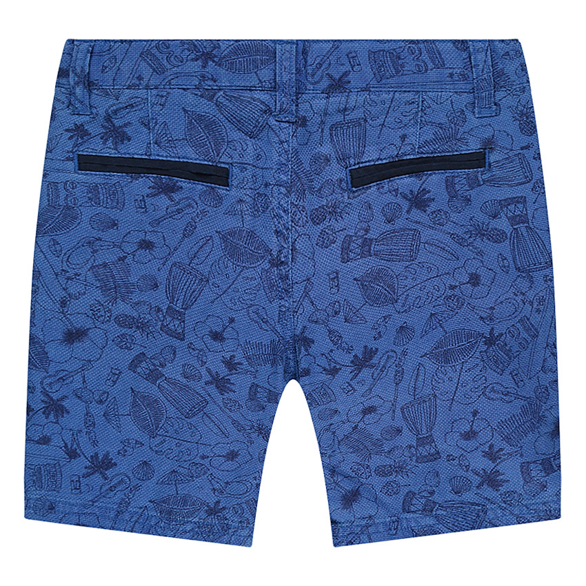 Bermuda en coton fantaisie ave imprimé all-over 