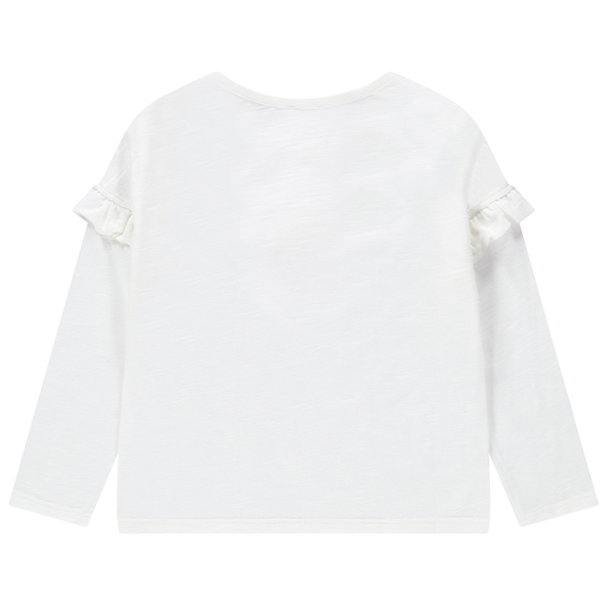 T-shirt manches longues volantées avec cupcake en tulle  