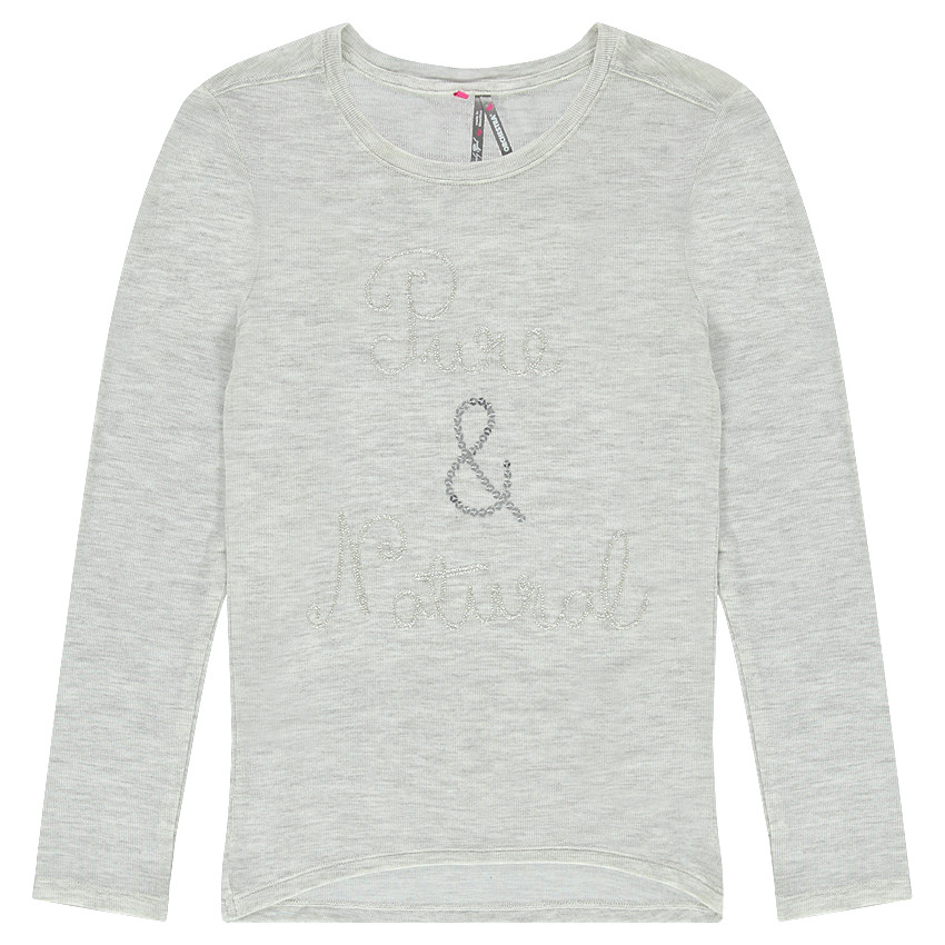 Junior - Tee-shirt manches longues avec broderie et sequins 