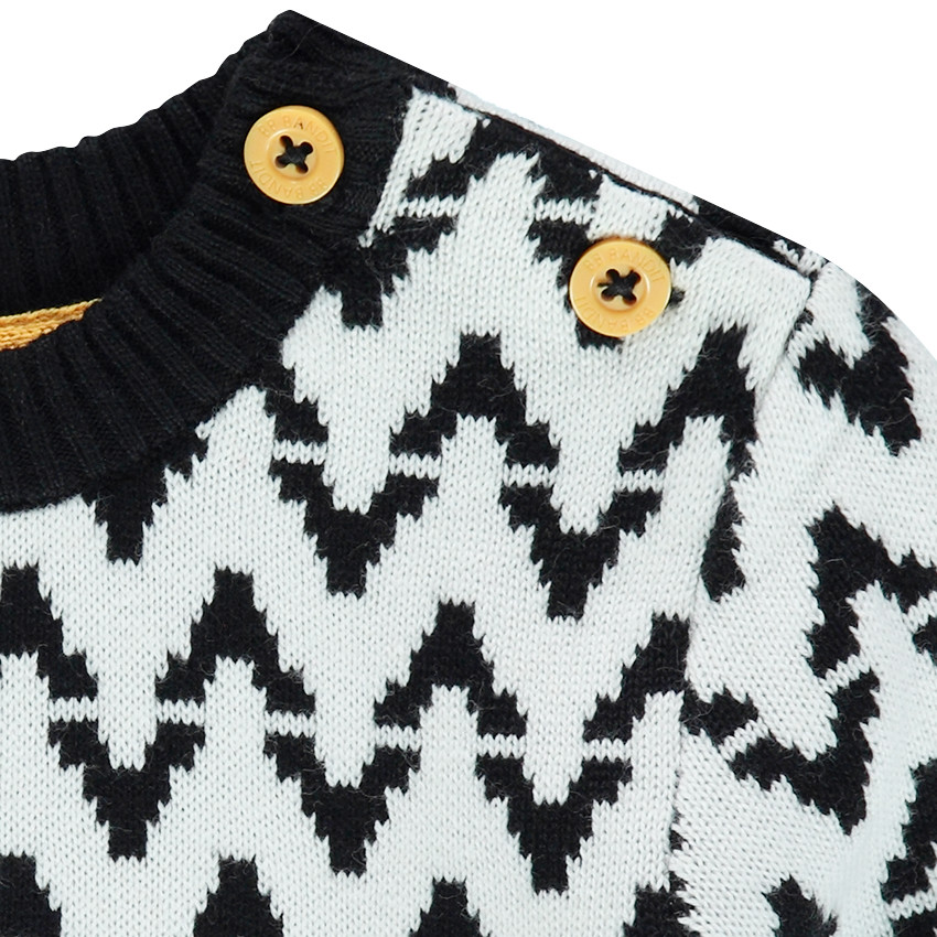 Pull en tricot avec motif jacquard all-over 