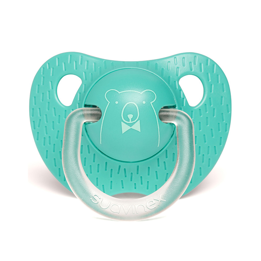 Sucette physiologique en silicone 18m+ - Ours vert  