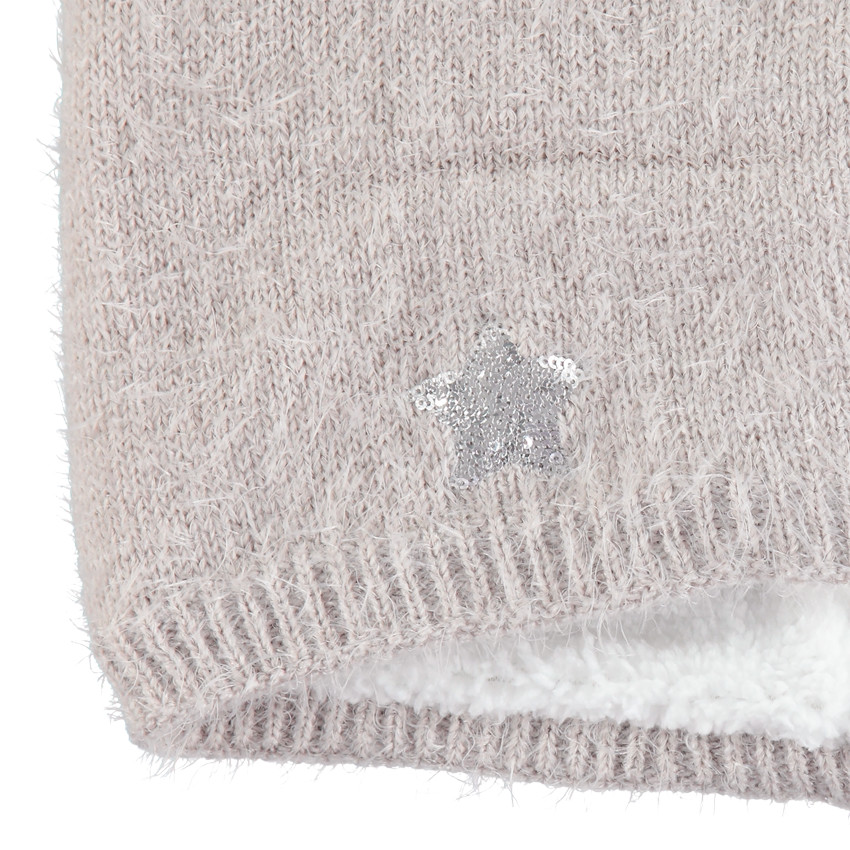 Snood en tricot doublé sherpa 