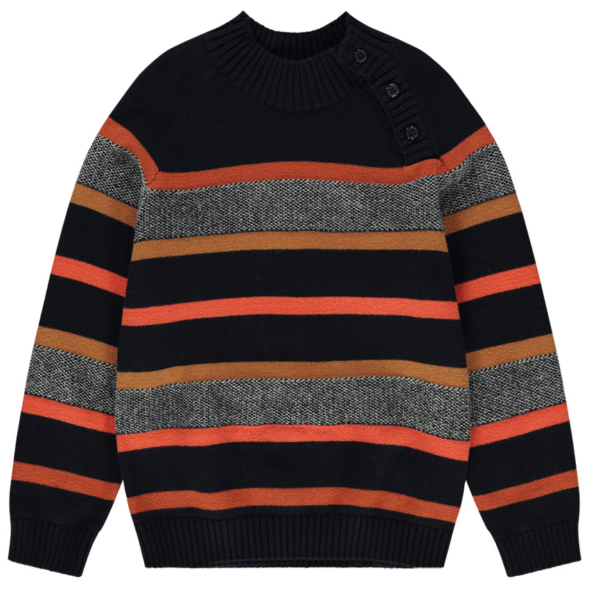 Pull en tricot à rayures contrastées 