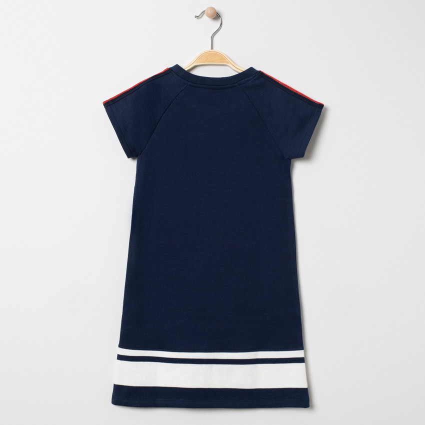 Robe en molleton à message et coeur pailleté pour enfant fille 