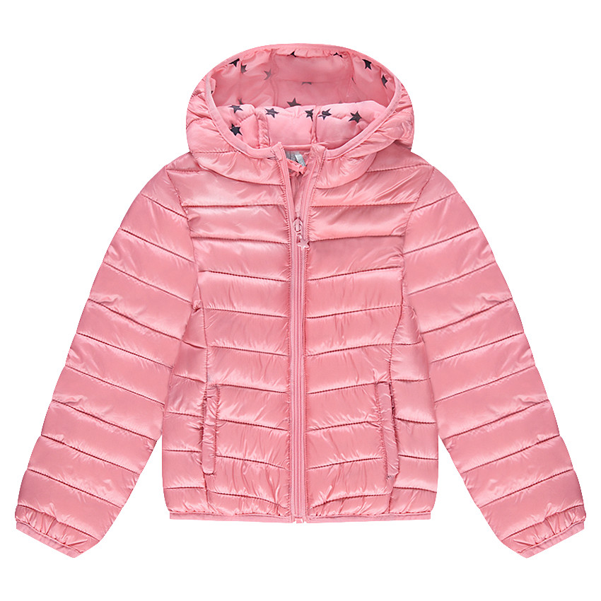 Doudoune light* imperméable à capuche avec sac de rangement printé 