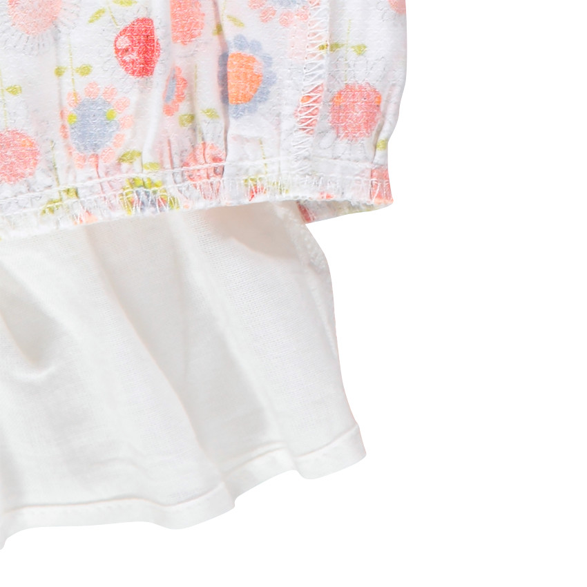 Robe à volants imprimée fleurs 