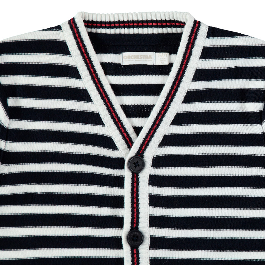 Gilet en tricot à rayures jacquard all-over 