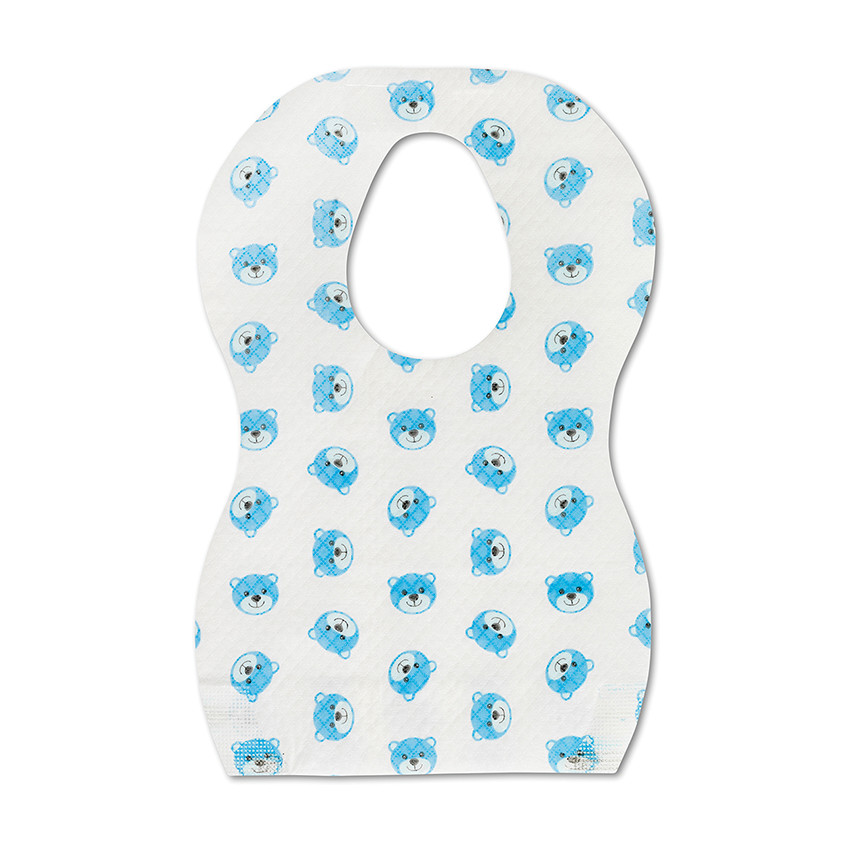 Lot de 10 bavoirs jetables motif ours 