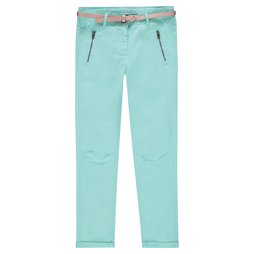 Junior - Pantalon 7/8ème en twill avec ceinture amovible 