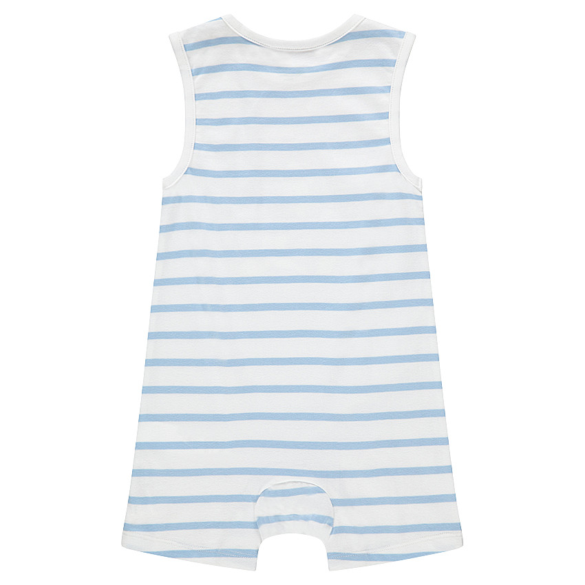 Combinaison courte rayée avec Donald Duck printé 