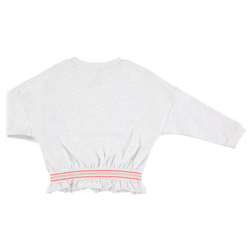 Sweat en molleton avec prints fantaisie et yeux plastifiés  