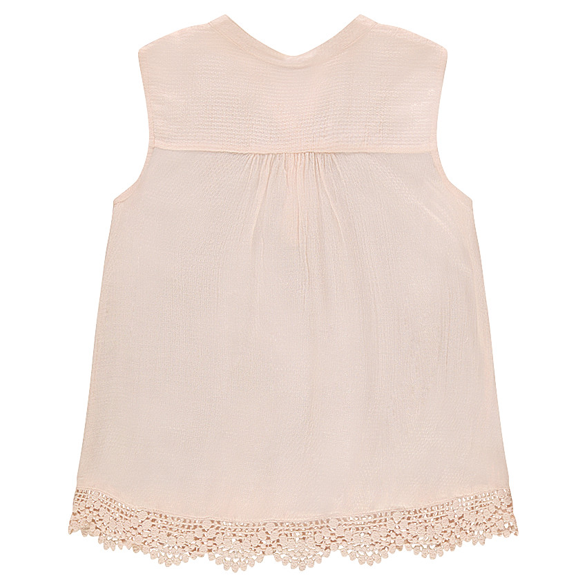 Top sans manches en viscose avec flamant rose 