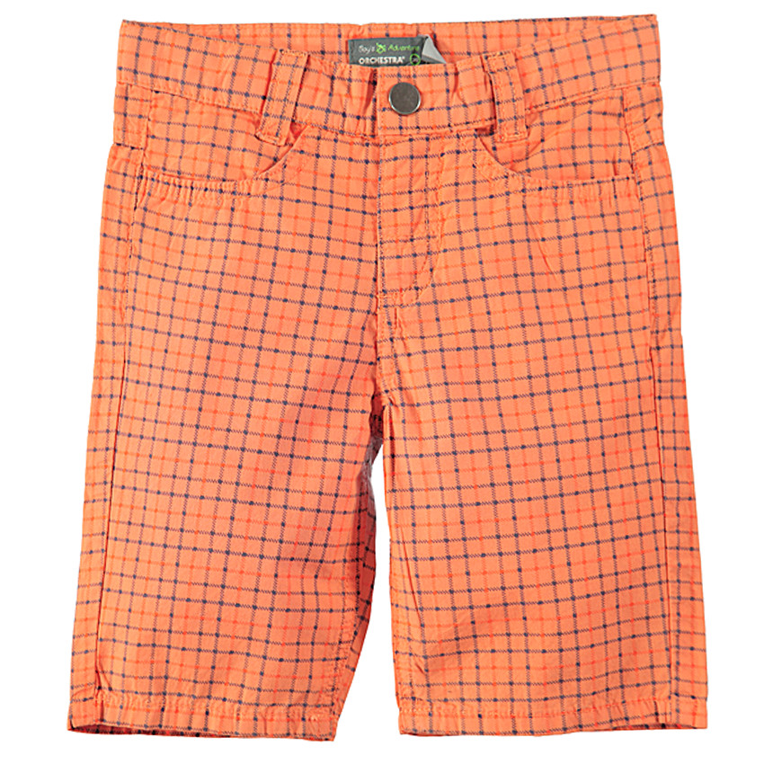 Bermuda en popeline à carreaux 