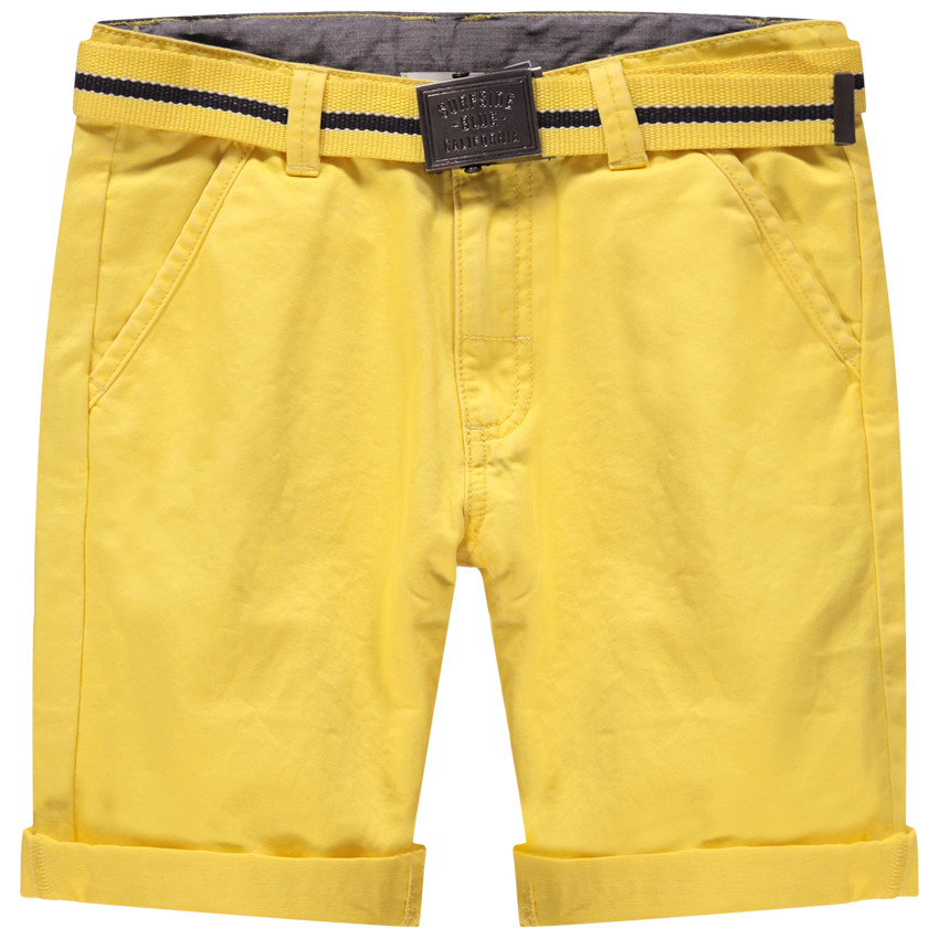 Junior - Bermuda en coton surteint avec ceinture amovible 