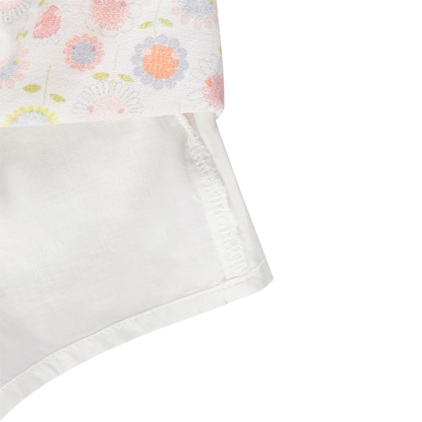 Tunique manches longues imprimée fleurs 