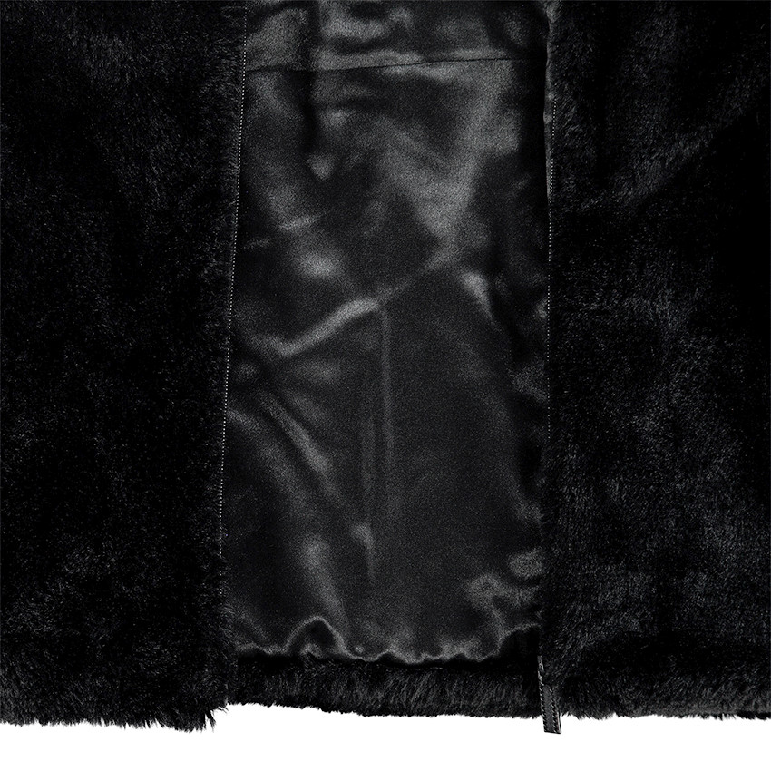 Junior - Manteau en fausse fourrure avec bande contrastée 