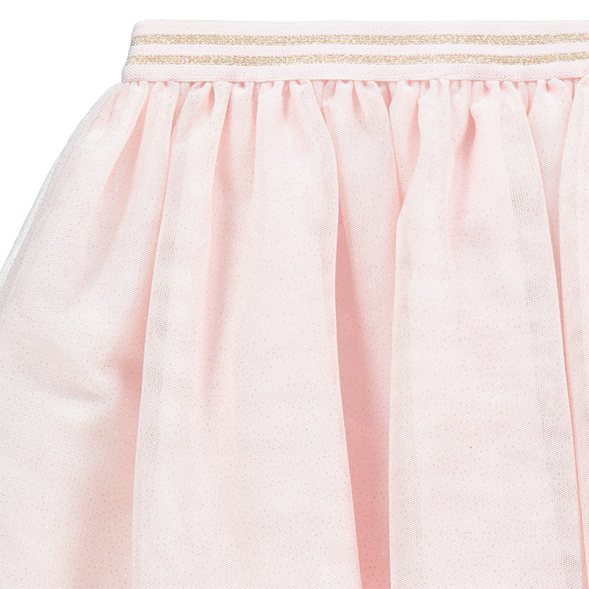 Jupe courte en tulle à élastique à paillettes 