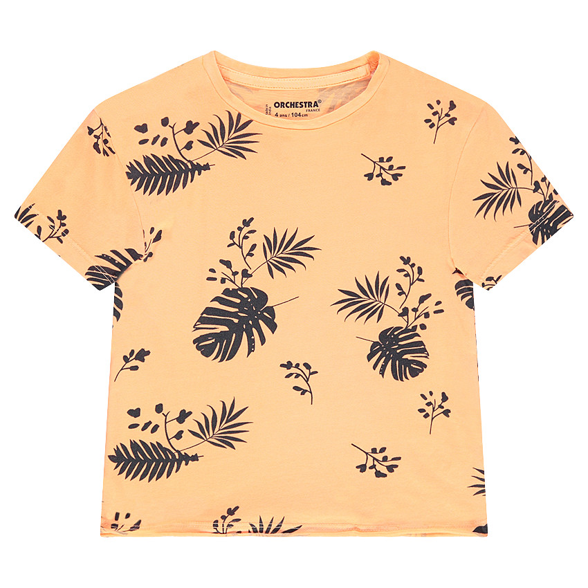 Tee-shirt manches courtes en jersey avec imprimé fantaisie all-over 