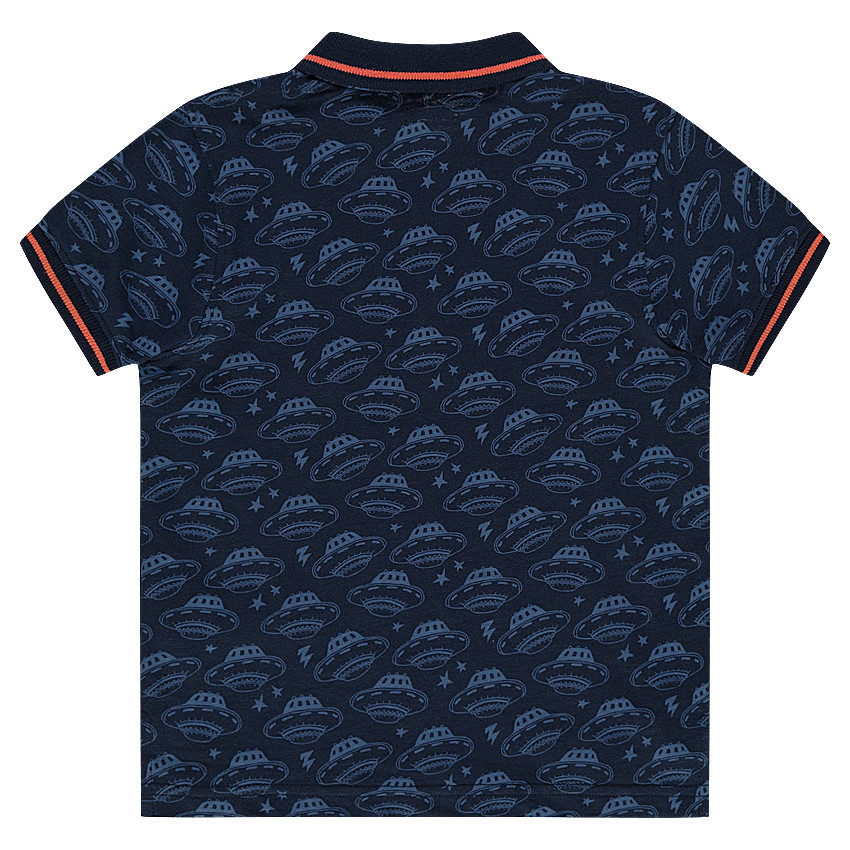 Polo manches courtes avec soucoupes volantes all-over 