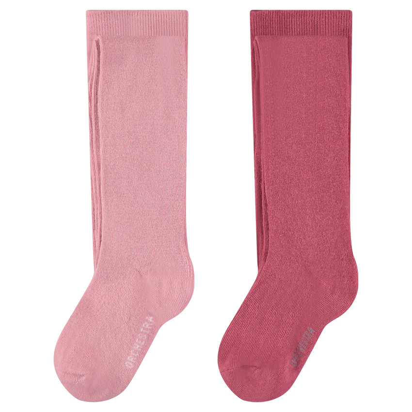Lot de 2 collants épais unis 