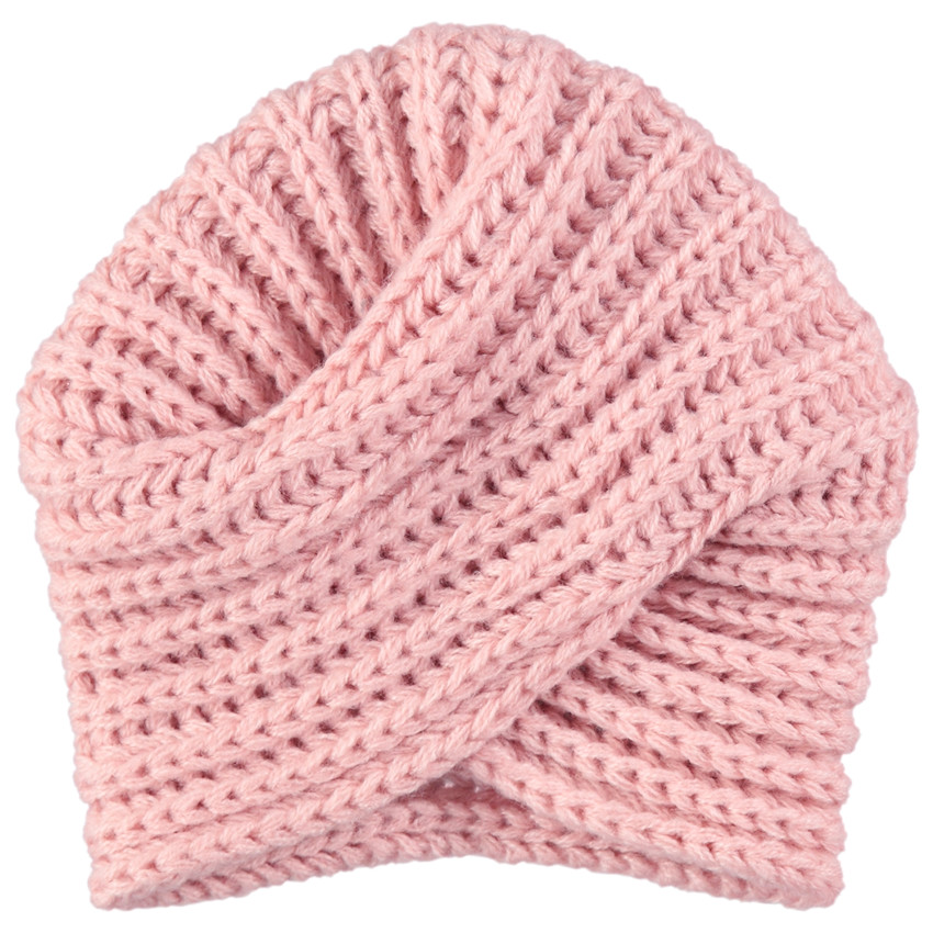 Bonnet esprit turban en maille épaisse 