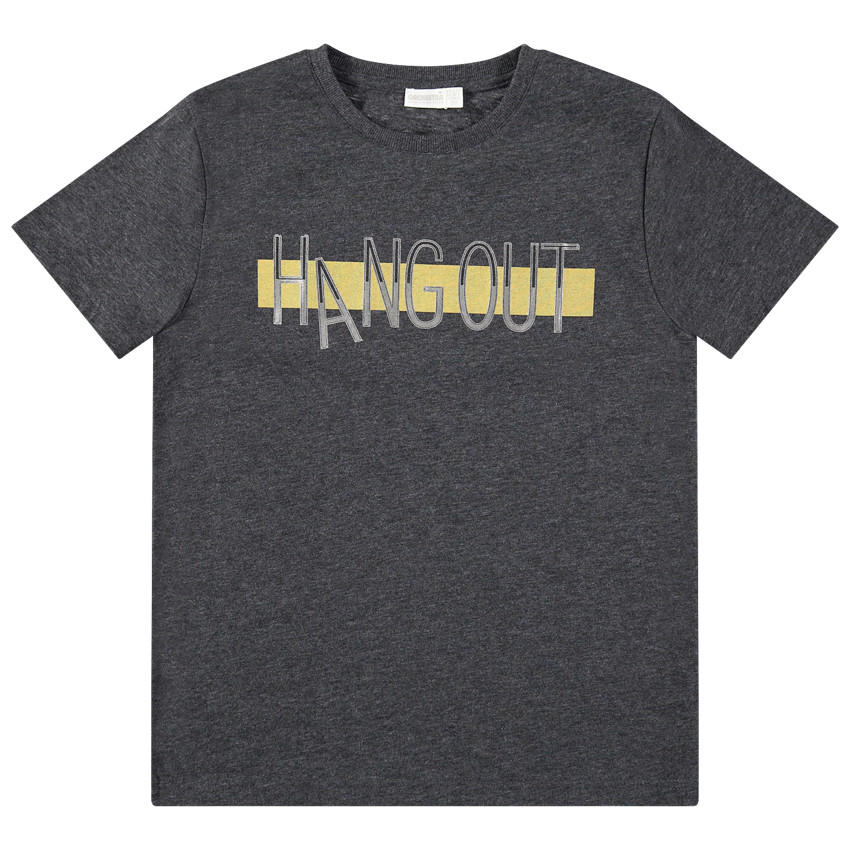 Junior - T-shirt manches courtes en jersey avec message printé 