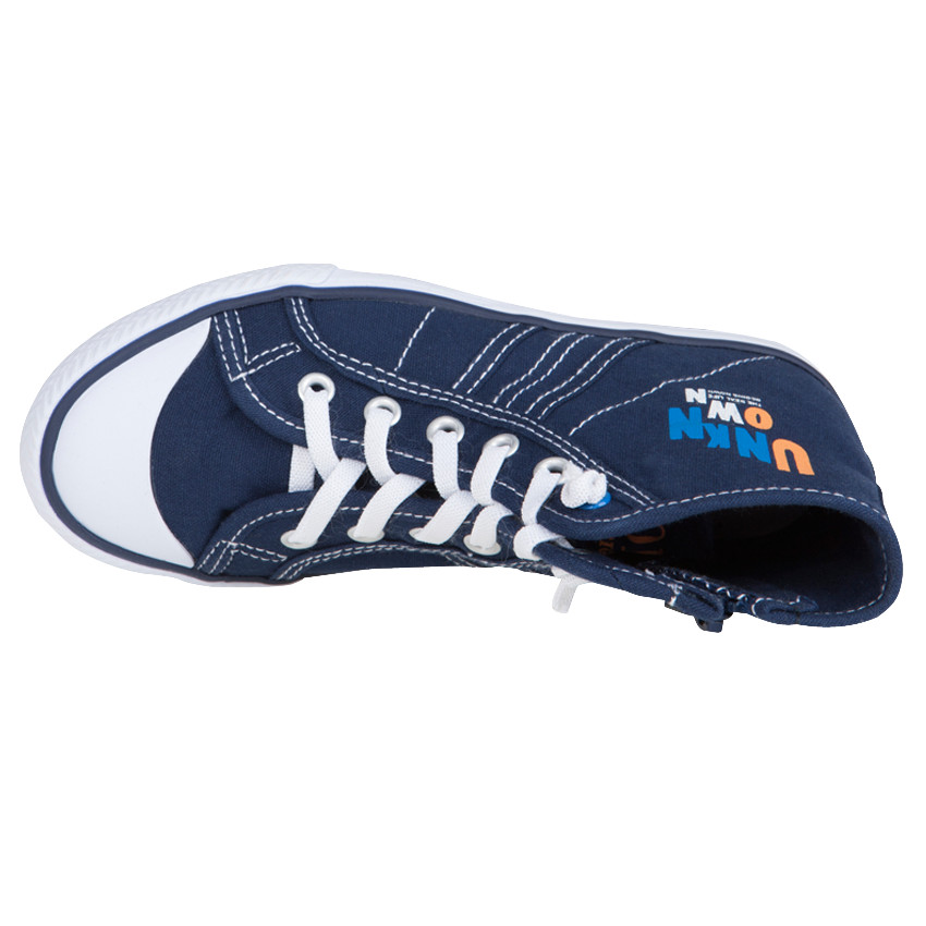 Baskets en toile montantes avec inscription printée 