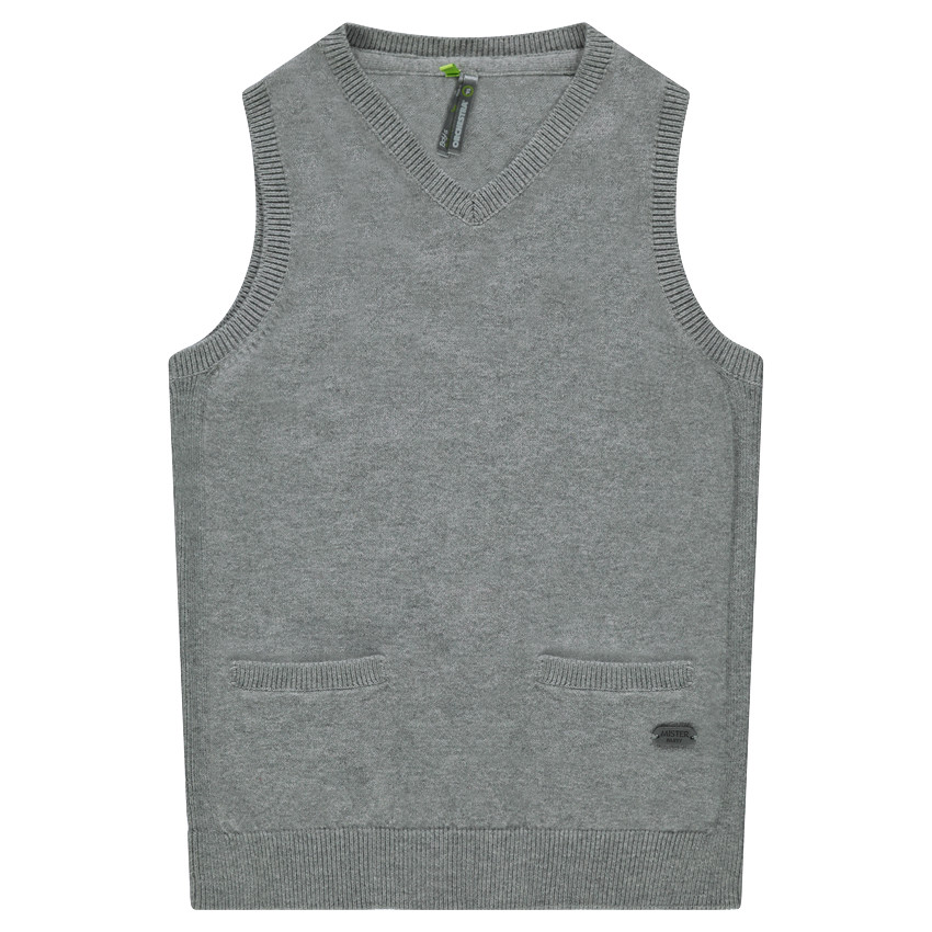 Pull en tricot sans manches avec poches 