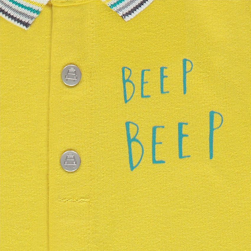 Polo manches courtes en jersey avec ouverture pressionnée devant 