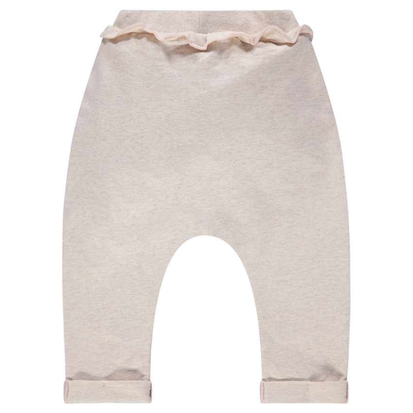 Pantalon de jogging en molleton uni avec détails printés 