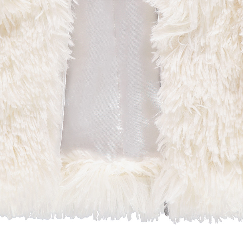 Junior - Gilet sans manches en fausse fourrure avec ceinture amovible 