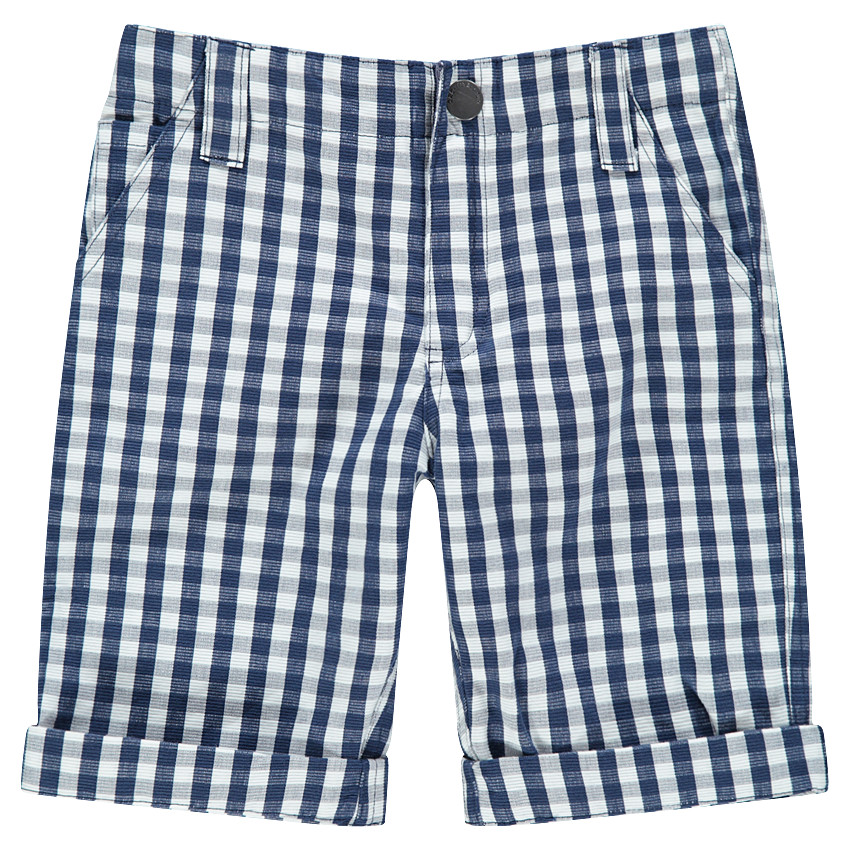 Bermuda en coton à carreaux vichy all-over 